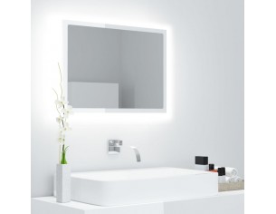Oglinda de baie cu LED, alb...